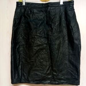 Black Leather skirt  - Gothic, Vintage